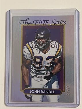 Panini Silver & Purple John Randle Elite Series Football Card